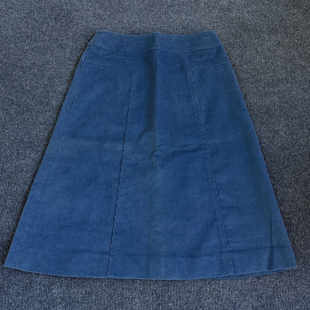 Vintage Gordon Of‎ Philadelphia Skirt Womens 36 Blue Corduroy A-Line Midi USA